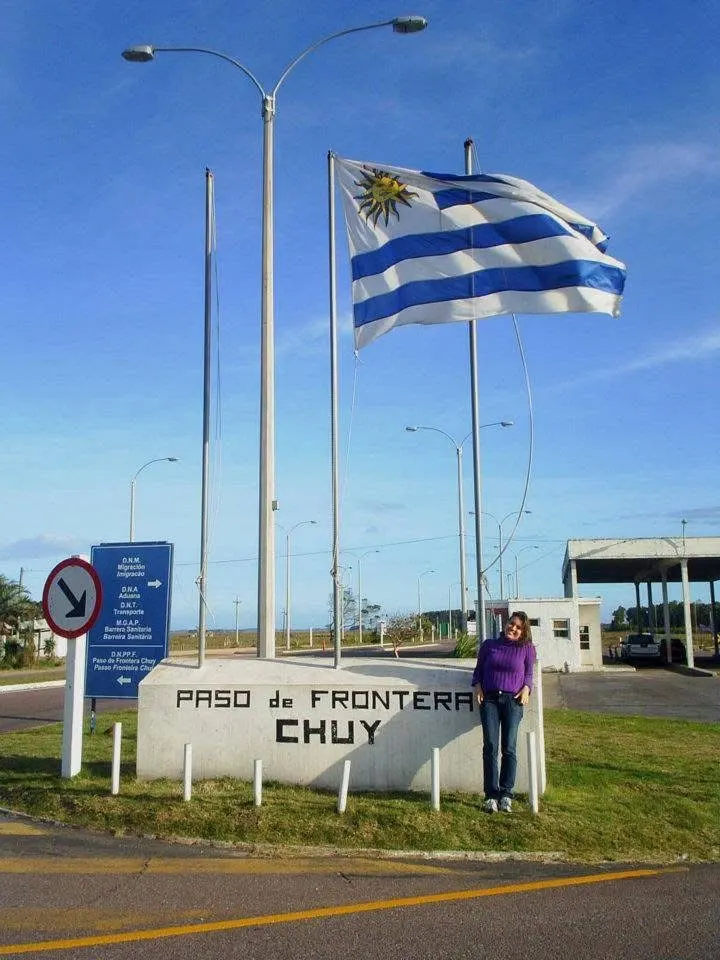 Passagem de fronteira em Chuy, no Uruguai